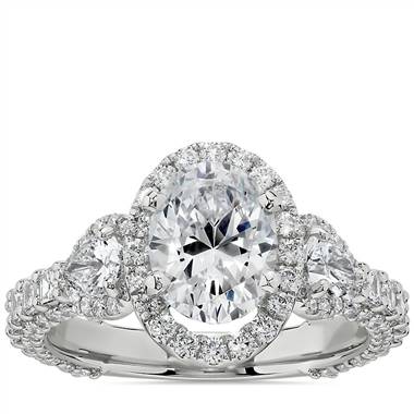 Bella Vaughan for Blue Nile Catarina Oval Diamond Engagement Ring in Platinum (1 3/4 ct. tw.)