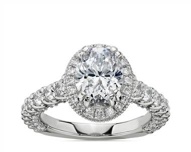 Bella Vaughan For Blue Nile Roma Diamond Engagement Ring In Platinum