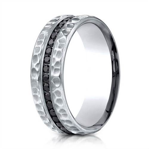 Benchmark CF71757114KW10 Black Diamond and Comfort Fit Wedding Band
