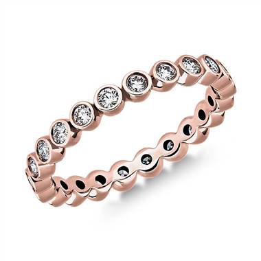 Bezel-Set Diamond Eternity Ring in 14k Rose Gold (1/2 ct. tw.)