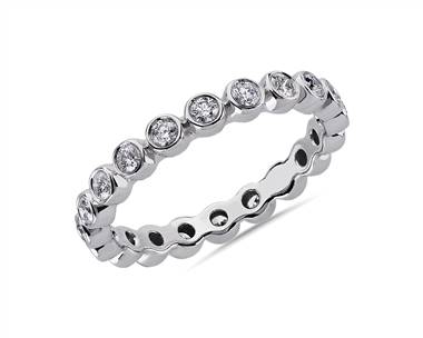 Bezel-Set Diamond Eternity Ring In 14k White Gold (1/2 ct. tw.)