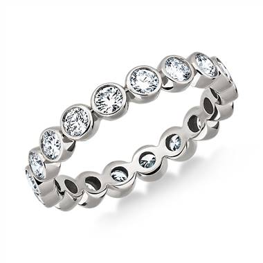 Bezel-Set Diamond Eternity Ring in Platinum (1 ct. tw.)