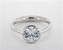 Bezel-Set Refined Solitaire Engagement Ring in Platinum 4mm Width Band (Setting Price) | James Allen