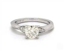 Blossoming Vine Side-Stone Engagement Ring in 18K White Gold 2.00mm Width Band (Setting Price) | James Allen