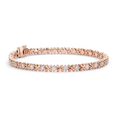 "Blue Nile Studio Rose Petal Diamond Bracelet in 18k Rose Gold (2.5 ct. tw.)"