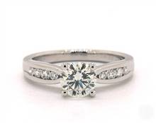 Bow Tie Channel .30ctw Engagement Ring in Platinum 3.90mm Width Band (Setting Price) | James Allen