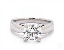Cathedral Basket Solitaire Engagement Ring in Platinum 3.80mm Width Band (Setting Price) | James Allen