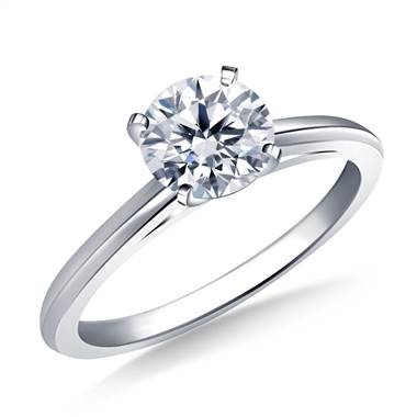 Cathedral Knife Edge Solitaire Diamond Engagement Ring in Platinum (1.8 mm)