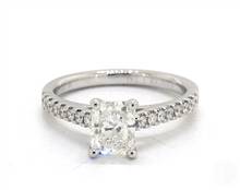 Cathedral Petite Pave Engagement Ring in Platinum 1.80mm Width Band (Setting Price) | James Allen