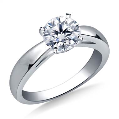 Cathedral Solitaire Diamond Ring in Platinum (2.9 mm)