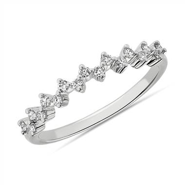 "Celestial Stacking Ring in 14k White Gold (1/8 ct. tw.)"