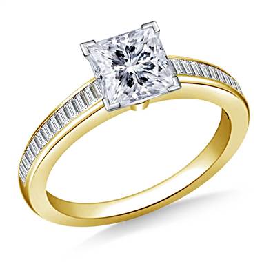 Channel Set Baguette Diamond Engagement Ring in 14K Yellow Gold (3/8 cttw.)
