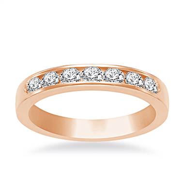 Channel Set Diamond Band In 14K Rose Gold