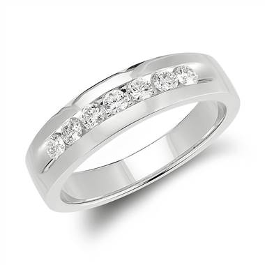 Channel Set Diamond Ring in 14k White Gold (6 mm, 1/2 ct. tw.)