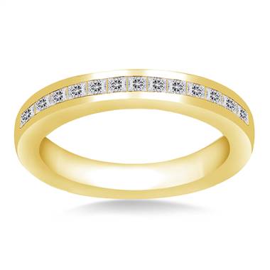 Channel-Set Princess Cut Diamonds in 18K Yellow Gold Band  (3/8 cttw.)