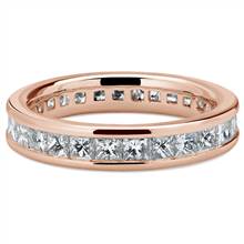 Channel Set Princess Diamond Eternity Ring in 14k Rose Gold (2 ct. tw.) | Blue Nile
