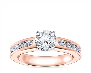 Channel Set Round Diamond Engagement Ring In 14k Rose Gold (1 ct. tw.)