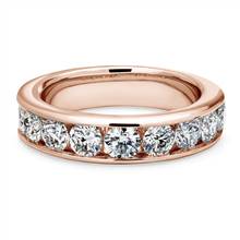Channel Set Round Diamond Ring in 18k Rose Gold (2 ct. tw.) | Blue Nile