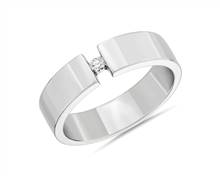 Channel-Set Solitaire Diamond Ring In Platinum (6 mm, 0.07 ct. tw.) | Blue Nile