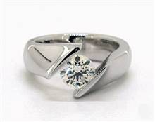 Chunky Twisted Tension-Set Engagement Ring in 14K White Gold 4mm Width Band (Setting Price) | James Allen