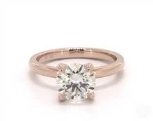 Classic 4-Prong Elevated Solitaire Engagement Ring in 14K Rose Gold 2.00mm Width Band (Setting Price) | James Allen