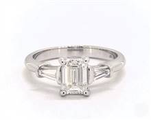 Classic Baguette Side-Stone Engagement Ring in 14K White Gold 4mm Width Band (Setting Price) | James Allen