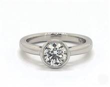 Classic Bezel-Set Engagement Ring in 14K White Gold 2.00mm Width Band (Setting Price) | James Allen