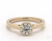 Classic Bezel-Set Engagement Ring in 18K Yellow Gold 2.00mm Width Band (Setting Price) | James Allen
