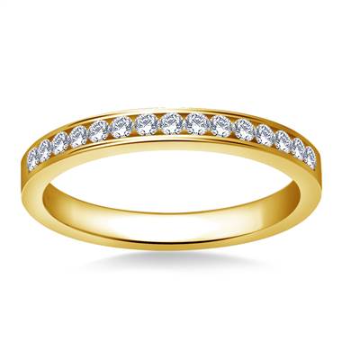 Classic Channel Set Round Diamond Band in 14K Yellow Gold (1/3 cttw.)