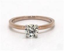 Classic Comfort Fit Solitaire Engagement Ring in 14K Rose Gold 1.50mm Width Band (Setting Price) | James Allen