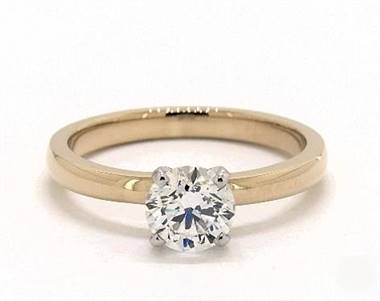 Classic Comfort-Fit Solitaire Engagement Ring in 14K Yellow Gold 2.50mm Width Band (Setting Price)