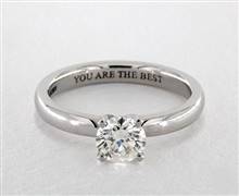 Classic Comfort-Fit Solitaire Engagement Ring in 18K White Gold 2.50mm Width Band (Setting Price) | James Allen
