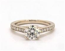 Classic Crossover Trellis Pave Engagement Ring in 14K Yellow Gold 2.30mm Width Band (Setting Price) | James Allen