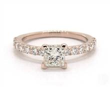 Classic Flush Pave .56ctw Engagement Ring in 14K Rose Gold 2.00mm Width Band (Setting Price) | James Allen