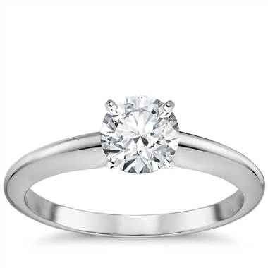 Classic Four Prong Solitaire Engagement Ring in Platinum