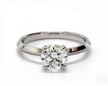 Classic Knife-Edge Solitaire Engagement Ring in 14K White Gold 2.00mm Width Band (Setting Price) | James Allen