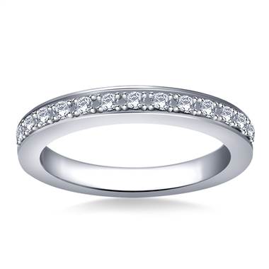 Classic Pave Set Round Diamond Band in 14K White Gold (1/3 cttw.)