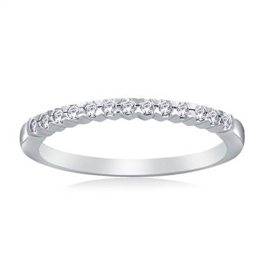 Classic Prong Set Diamond Band in 14K White Gold (1/8 cttw.)