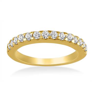 Classic Prong Set Round Diamond Band in 14K Yellow Gold (3/8 cttw.)