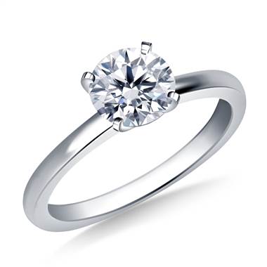 Classic Prong Setting Engagement Ring Mounting in 14K White Gold (1.8 mm)