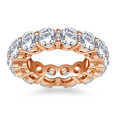 Classic Round Diamond Adorned Eternity Ring in 14K Rose Gold (5.85 - 6.75 cttw.)