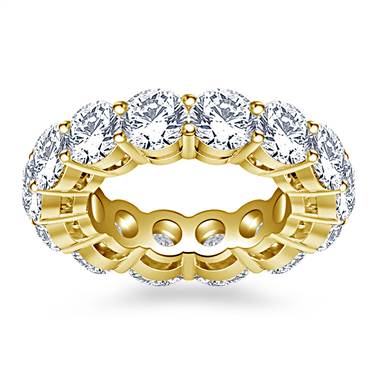 Classic Round Diamond Adorned Eternity Ring in 18K Yellow Gold (5.85 - 6.75 cttw.)