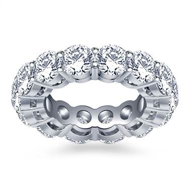Classic Round Diamond Adorned Eternity Ring in Platinum (5.85 - 6.75 cttw.)