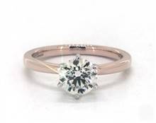 Classic Six Prong Comfort Fit Engagement Ring in 14K Rose Gold 2.00mm Width Band (Setting Price) | James Allen