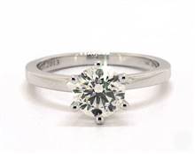 Classic Six Prong Comfort Fit Engagement Ring in 18K White Gold 2.00mm Width Band (Setting Price) | James Allen