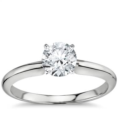 Classic Six-Prong Solitaire Engagement Ring in 18k White Gold