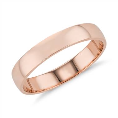 "Classic Wedding Ring in 14k Rose Gold (4mm)"