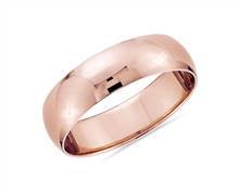 Classic Wedding Ring In 14k Rose Gold (6mm) | Blue Nile