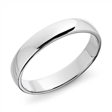 "Classic Wedding Ring in 14k White Gold (4mm)"
