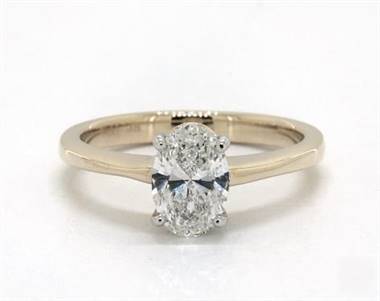Classic Wire Basket Solitaire Engagement Ring in 18K Yellow Gold 2.20mm Width Band (Setting Price)